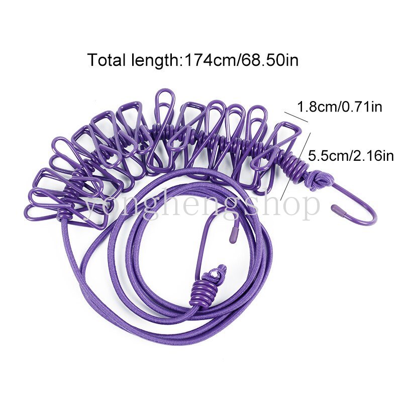 Dây Phơi Quần Áo Có Kẹp Tiện Lợi