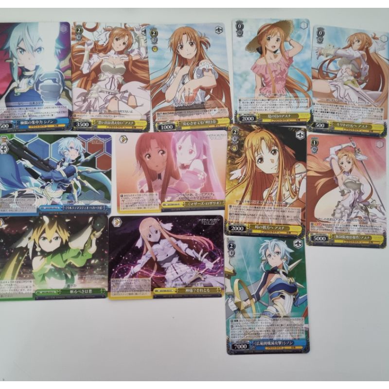 (Chính hãng) Thẻ Weiss Schwarz nhân vật Anime Sword Art Online Asuna/Sinon (C/U/CC/CR)