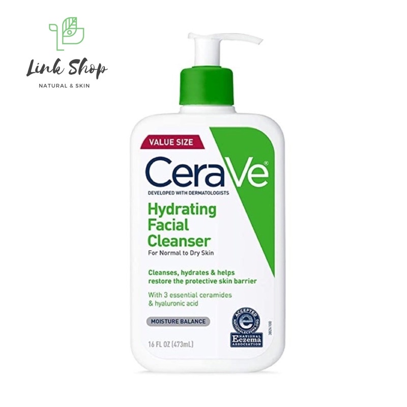 Sữa rửa mặt dạng kem dưỡng ẩm Cerave Hydrating Cream To Foam Cleanser 473ml | BigBuy360 - bigbuy360.vn