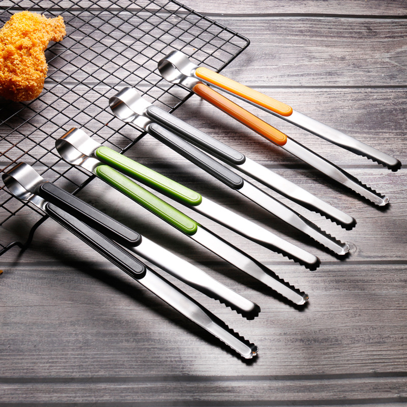 Kẹp gắp đồ ăn bằng thép không gỉ 401 chống trượt nướng BBQ cho nhà bếp/ngoài trời