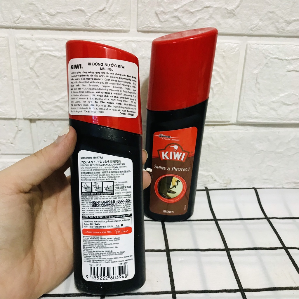 Xi Nước Đánh Giày KIWI Màu Đen/ Nâu 75ml