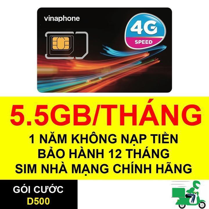 (TRỌN GÓI 1 NĂM) gói EZCOM D500 KM 5,5GB/Tháng, dùng cho máy tính bảng, điện thoại di động, bộ phát wifi, dcom