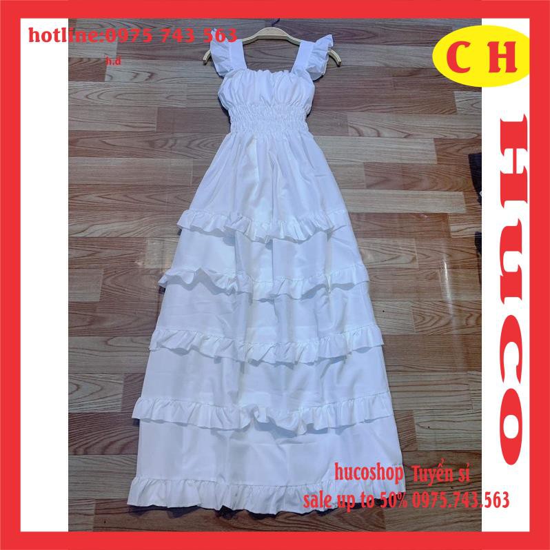 [ẢNH TỰ CHỤP] váy hai dây cánh tiên vintage mặc hai kiểu chân váy xòe năm tầng hai lớp có miếng đệm mút ngực  hucoshop | BigBuy360 - bigbuy360.vn