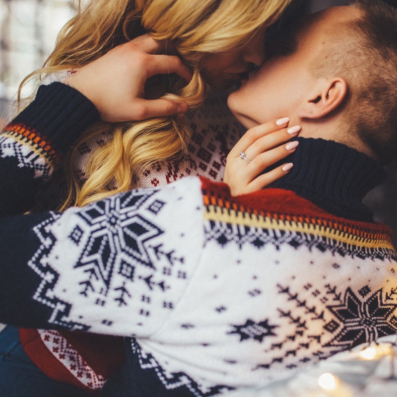 Xiangbao Áo Sweater Dệt Kim Cổ Lọ Dáng Rộng Họa Tiết Bông Tuyết Hình Học Giáng Sinh Ấm Áp