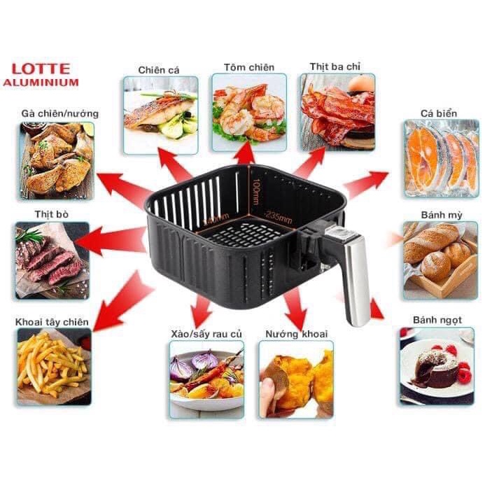 NỒI CHIÊN KHÔNG DẦU LOTTE LTS - AF5SM 5,5lít , BẢO HÀNH 12 THÁNG NHẬP KHẨU NGUYÊN CHIẾC
