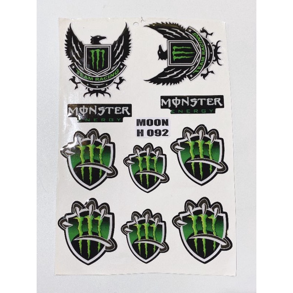Tem nổi MONSTER đủ mẫu dán trang trí xe máy, ô tô, mũ bảo hiểm chống thấm nước, chống bay màu