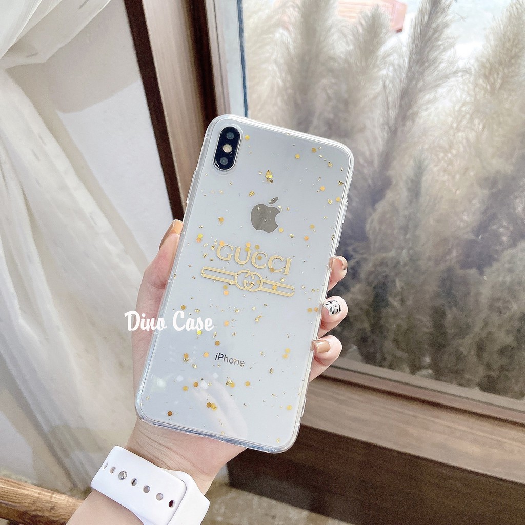 Ốp lưng Iphone kim tuyến L v Di or Guci Chanell 7plus/8plus/x/xs/11/11promax/12/12promax - Dino Case