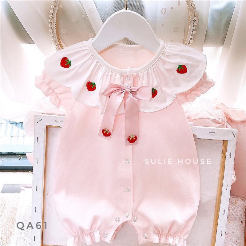 Body hồng quả dâu thắt nơ - QA61