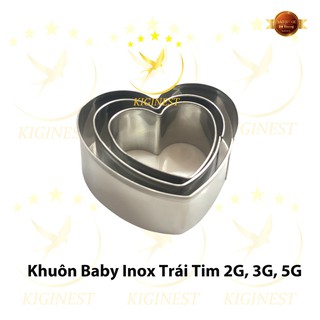 BỘ KHUÔN BABY ĐỊNH HÌNH TỔ YẾN TRÁI TIM INOX 304_ GIÁ RẺ