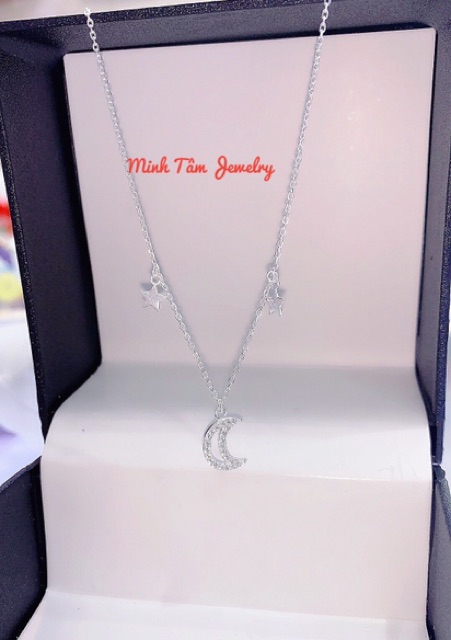 Dây chuyền bạc ta nữ mặt trăng sao-Minh Tâm Jewelry