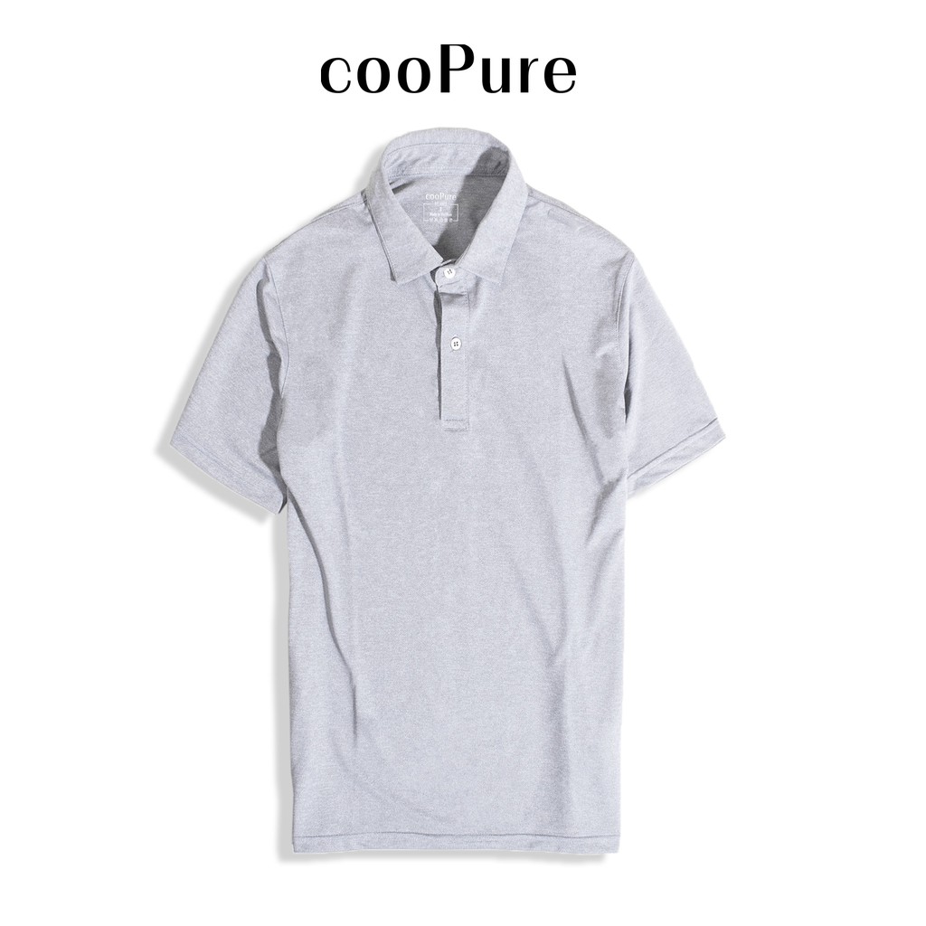 Áo polo nam cooPure màu xanh nhạt, vải Rayon mix sợi Viscose dòng active khỏe khoắn NO.1335 (5 màu)