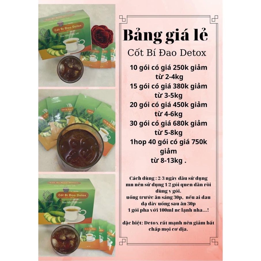 TRÀ BÍ ĐAO GIẢM CÂN DETOX(40 gói)