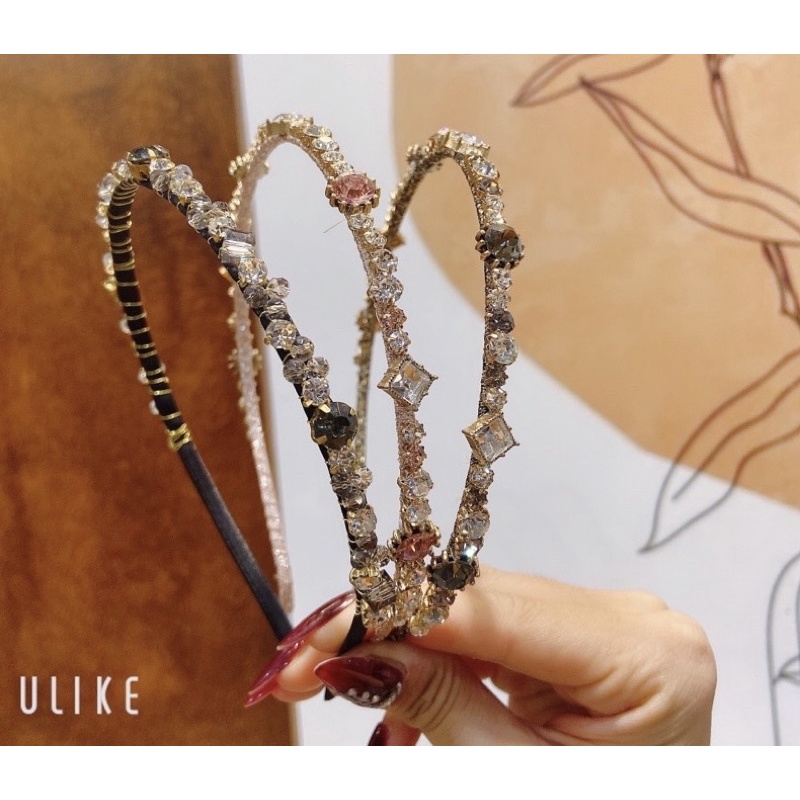 Bờm tóc đính đá nhỏ xinh sáng lấp lánh Hàn Quốc mẫu mới 2020