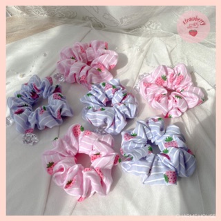 DÂY CỘT TÓC SCRUNCHIES DÂU TÂY KẺ