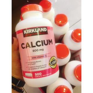 Viên uống kirkland calcium 600mg + d3 500 viên của mỹ