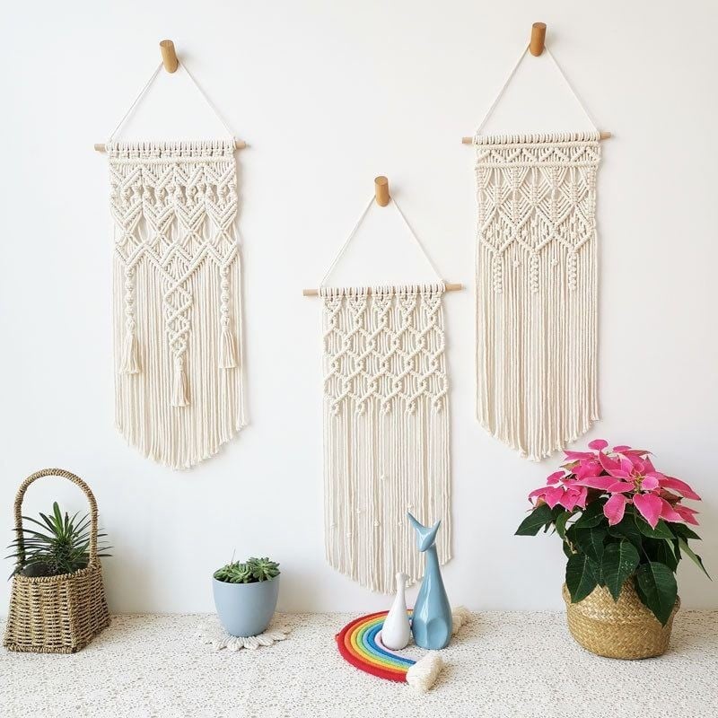 Rèm Macrame decor, rèm treo tường trang trí