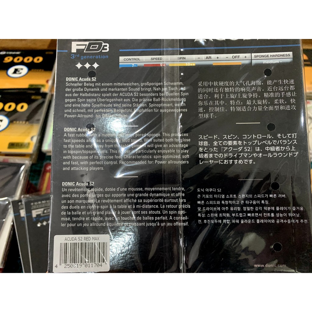 MẶT VỢT BÓNG BÀN DONIC ACUDA S2