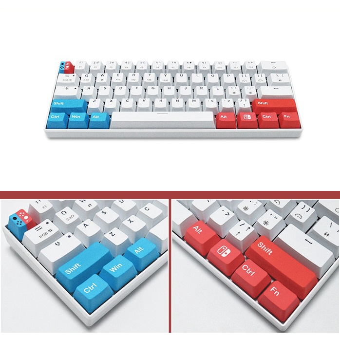 Keycap macOS RGBY và CMYK thick PBT in Dyesub ko bị mờ chữ nút phím dành riêng cho mac OS hệ điều hành của Apple