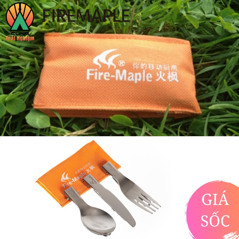 [CHÍNH HÃNG] COMBO Muỗng Nĩa Dao Gấp Gọn 3 Trong 1 Fire Maple FMT-803 Nhỏ Gọn Chuyên Dụng Cho Du Lịch, Dã Ngoại Cắm Trại