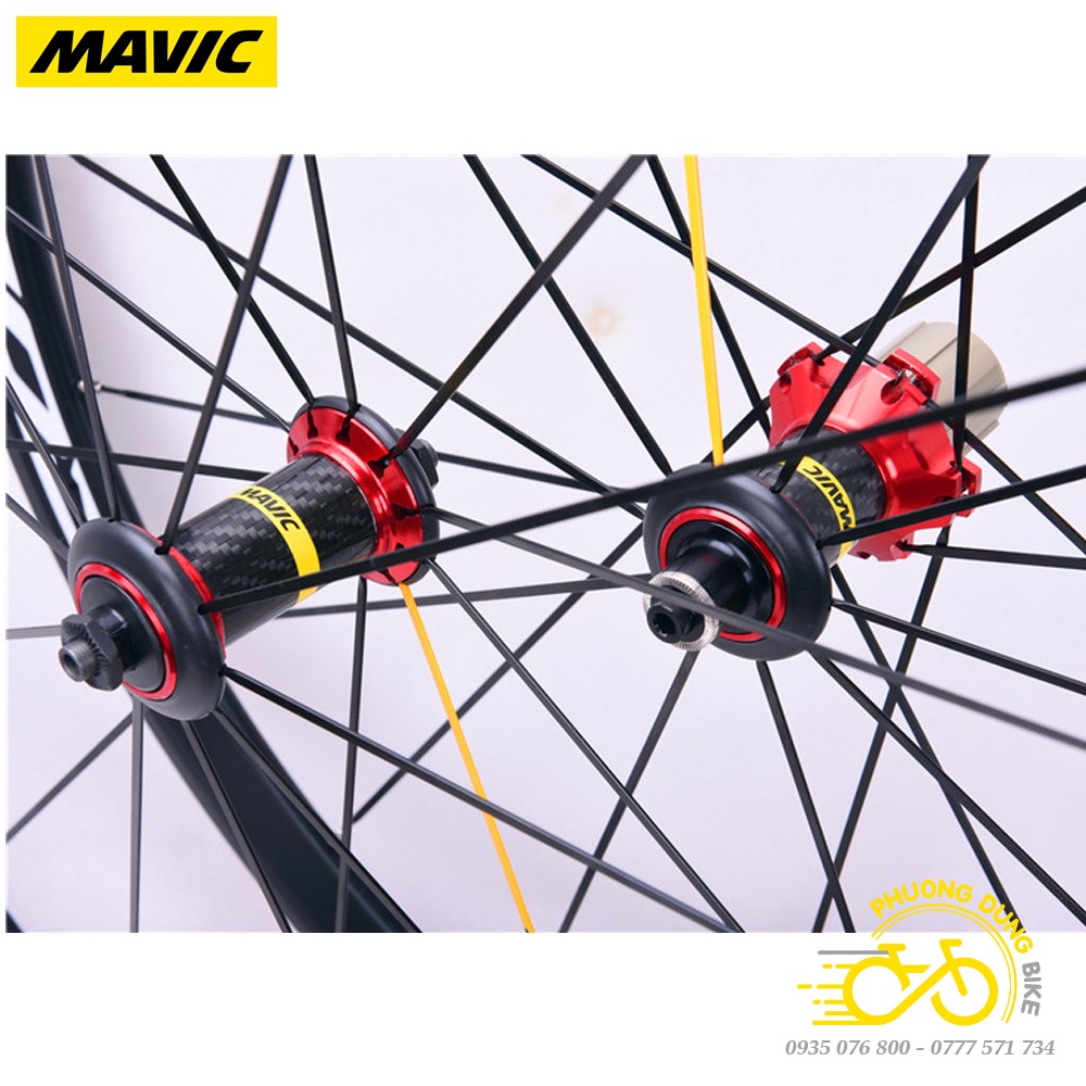 Bộ vành nhôm xe đạp road MAVIC COSMIC PRO 700Cx40mm (HUB CARBON) - CỐI NỔ TO
