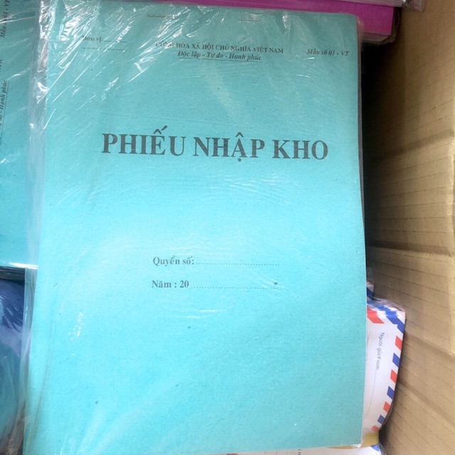 Phiếu nhập kho 1 liên a4 loại đẹp 60 tờ