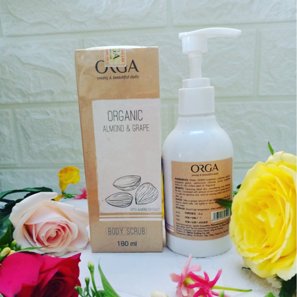 [Chính Hãng] Tẩy Da Chết Body – ORGANIC ALMOND & GRAPE  Chiết Xuất Thiên Nhiên 180 ML | BigBuy360 - bigbuy360.vn
