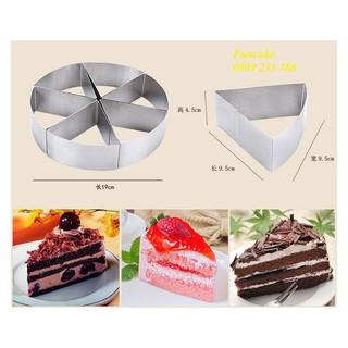 Bộ khuôn làm bánh muosse hình tam giác 6 phần