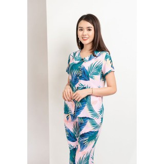 Bộ lanh quần dài áo cộc tay thời trang việt thắng