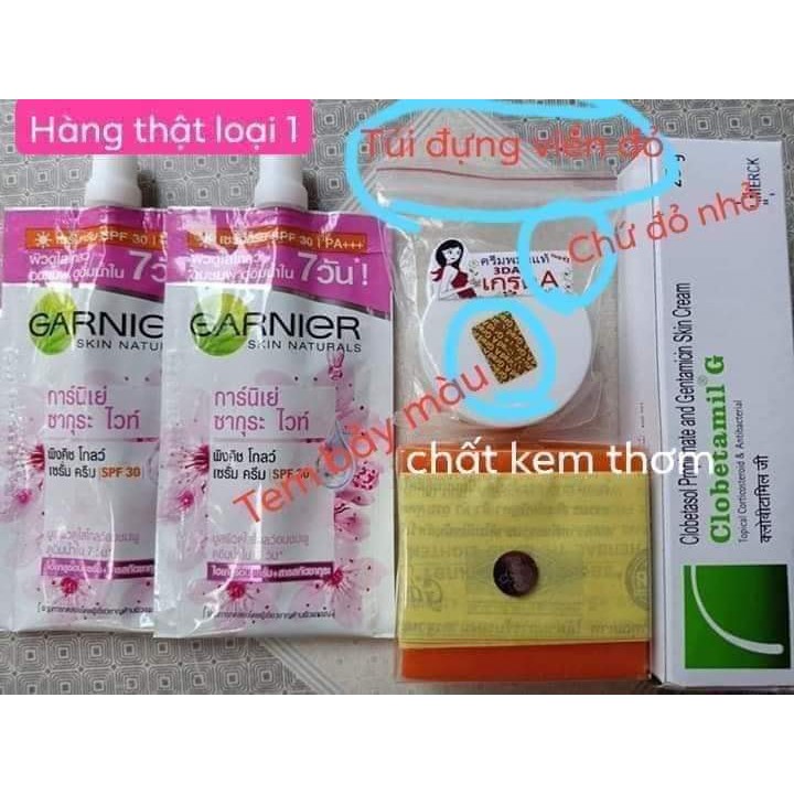 BỘ NÁM TÚI THÁI LAN CLOBETAMIL G + KEM DƯỠNG DA GARNIER - NÁM - MỤN - TÀN NHANG