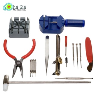 Bộ Phụ Kiện Dụng Cụ Sửa Chữa Đồng Hồ 16 Món + 1 Cắt Mắt Kim Loại Nại Gỡ Mắc Tháo Dây, Cạy Mở Nắp Thay Pin Chuyên Dụng Rẻ