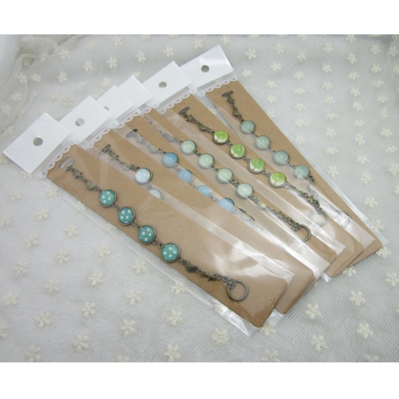 Set 100 Tấm Giấy Kraft Hình Chữ Nhật Dùng Để Trưng Bày Trang Sức