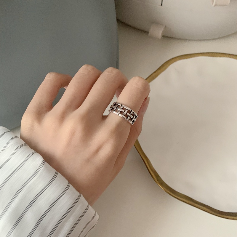 Nhẫn đan chéo phong cách Âu Mỹ cổ điển thời trang