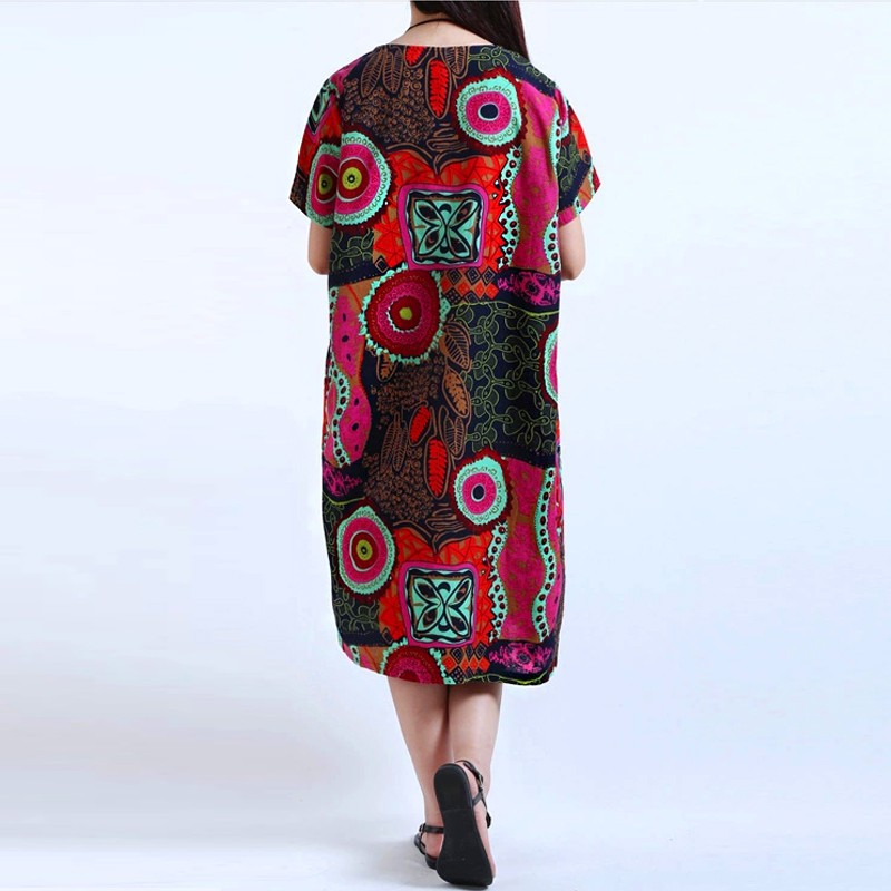 Đầm thun thời trang nữ tính họa tiết nổi bật | BigBuy360 - bigbuy360.vn