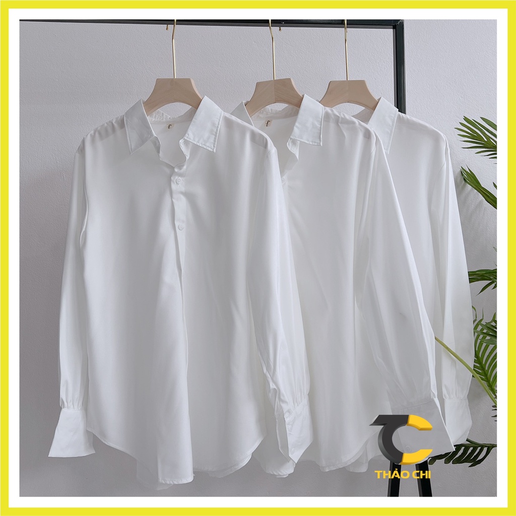 Áo sơ mi chun tay cổ đức kiểu dáng trẻ trung, dáng suông | BigBuy360 - bigbuy360.vn