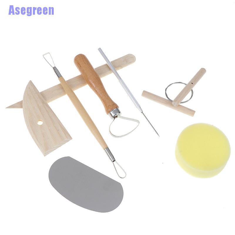 Bộ 8 Đất Sét / Gốm / Hình Gỗ