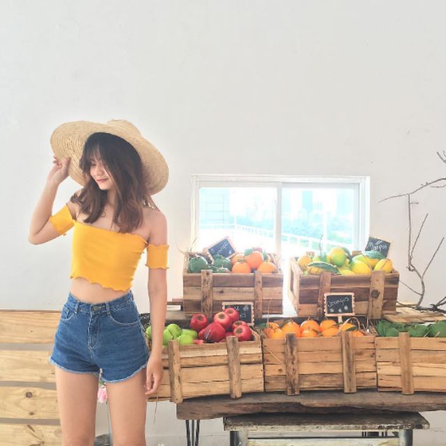 CROPTOP CUỐN BIÊN TAY RỜI | BigBuy360 - bigbuy360.vn