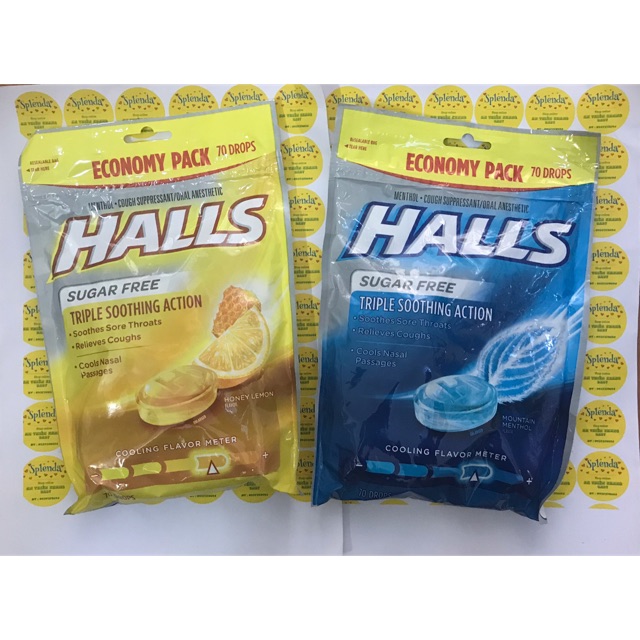 Kẹo Halls Sugar Free 70 viên dành cho người ăn kiêng