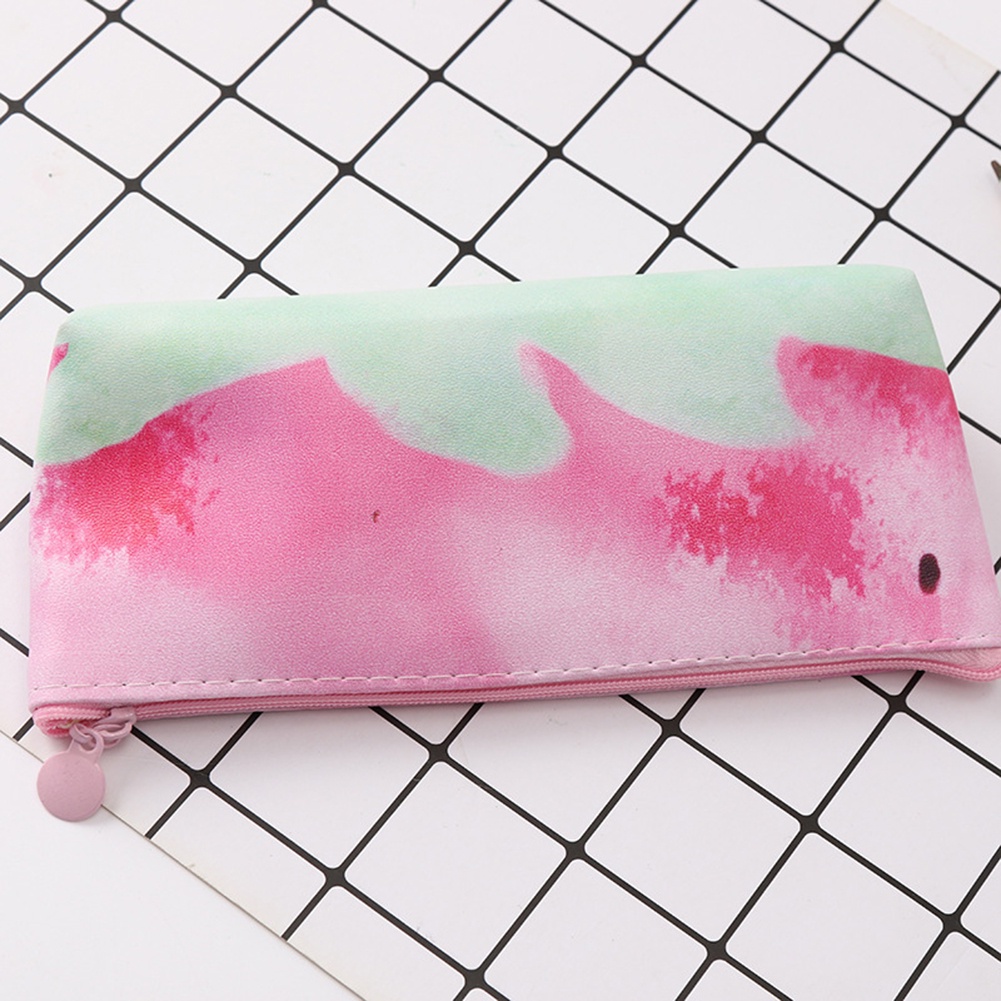 Túi Đựng Bút Giả Da In Hình Dâu Tây Dễ Thương Cho Nữ