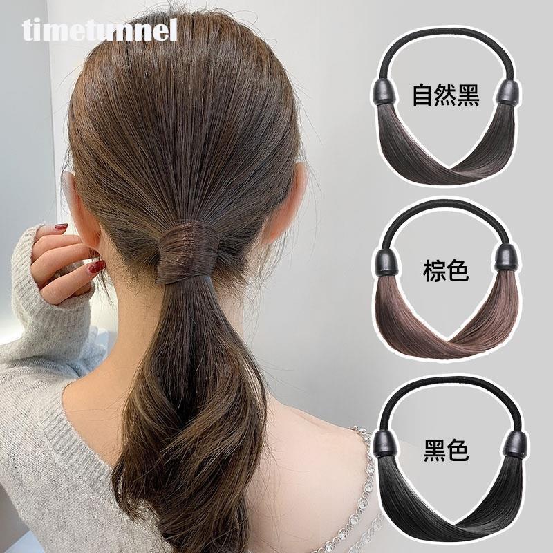 Dây Buộc Tóc Gắn Tóc Giả Phong Cách Hàn Quốc Đơn Giản Cho Nữ