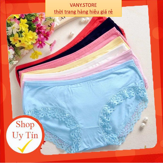 QUẦN LÓT NỮ COTTON KHÁNG KHUẨN PHỐI VIỀN REN ĐIỆU ĐÀ TÔN DÁNG MẪU A010