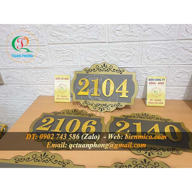 Biển số phòng - Biển phòng chung cư, căn hộ cao cấp - Biển số nhà số nổi