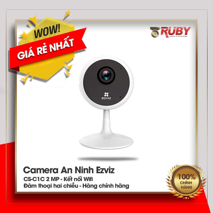 Camera An Ninh Ezviz CS-C1C 2MP - Kết nối Wifi - Đàm thoại hai chiều