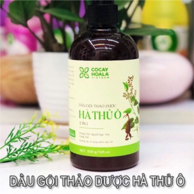 Dầu gội thảo dược Hà Thủ Ô 2 in 1(thảo dược Hà Thủ Ô,dầu Olive,dầu Macadamia,dầu Argan,tinh dầu bưởi và collagen)300g