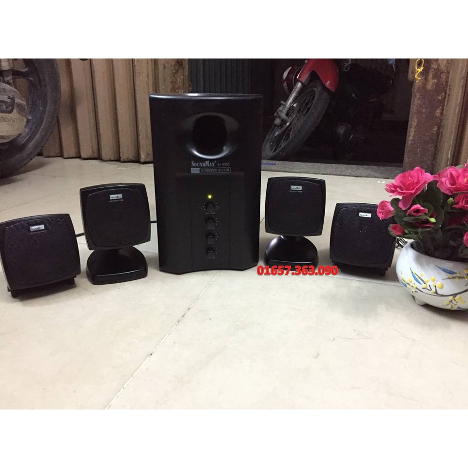 Loa vi tính Soundmax 4.1 màu đen ( Kèm dây 3.5 )