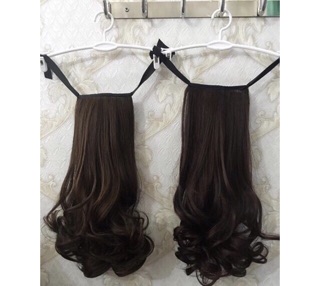 Tóc cột đuôi xoăn 38cm