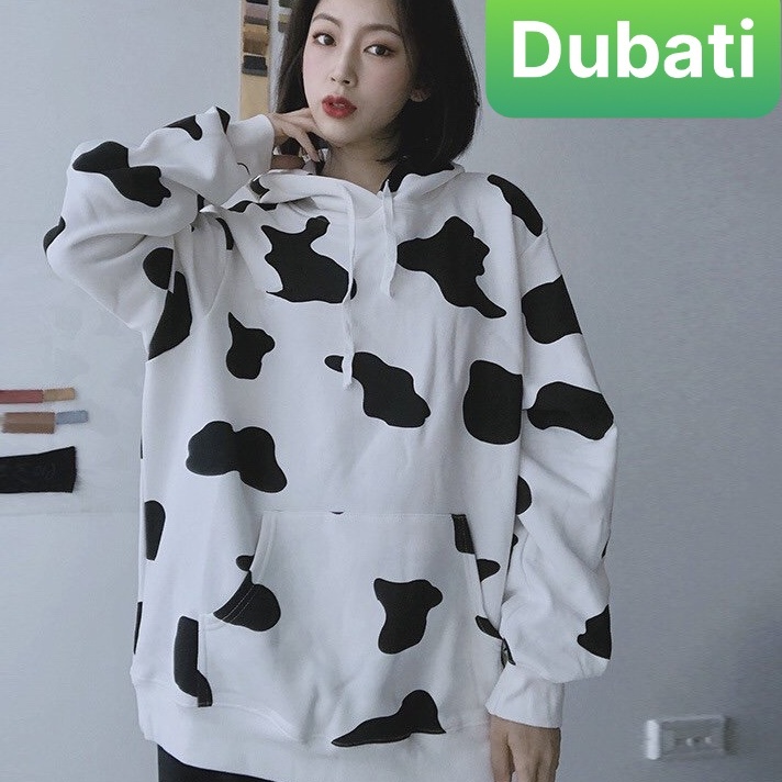 ÁO KHOÁC NỈ - ÁO HOODIE NAM NỮ HỌA TIẾT BÒ SỮA SIÊU HOT - DUBATI FASHION