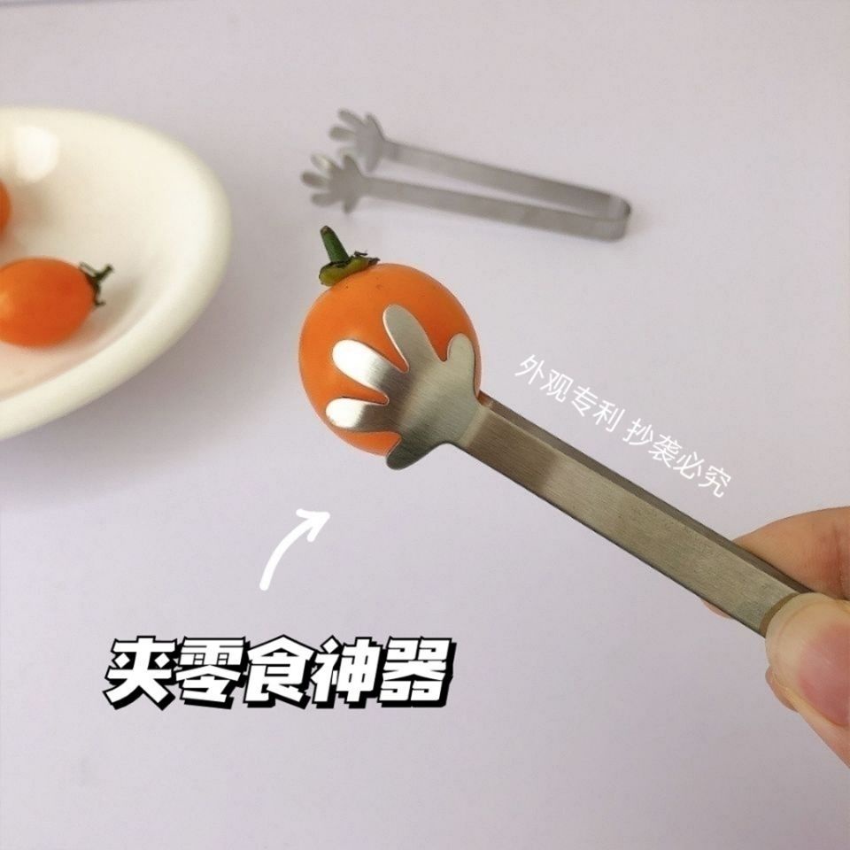 Kẹp Gắp Đá / Khoai Tây Chiên Mini Chống Trượt Bằng Thép Không Gỉ Mẫu Mới 2022