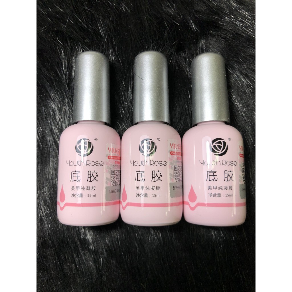 Bộ Ba Top + Base + Cứng Móng Hoa Hồng Youth Rose 15ml Chính Hãng