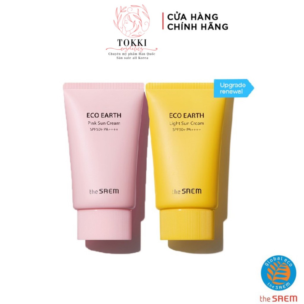 Kem Chống Nắng The SAEM Eco Earth Power Light Sun Cream SPF50+