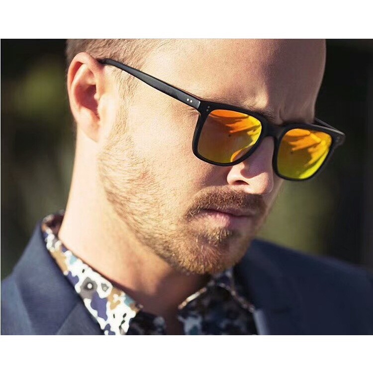 Kính gọng vuông thời trang nam phong cách INS cổ điển chống tia UV400